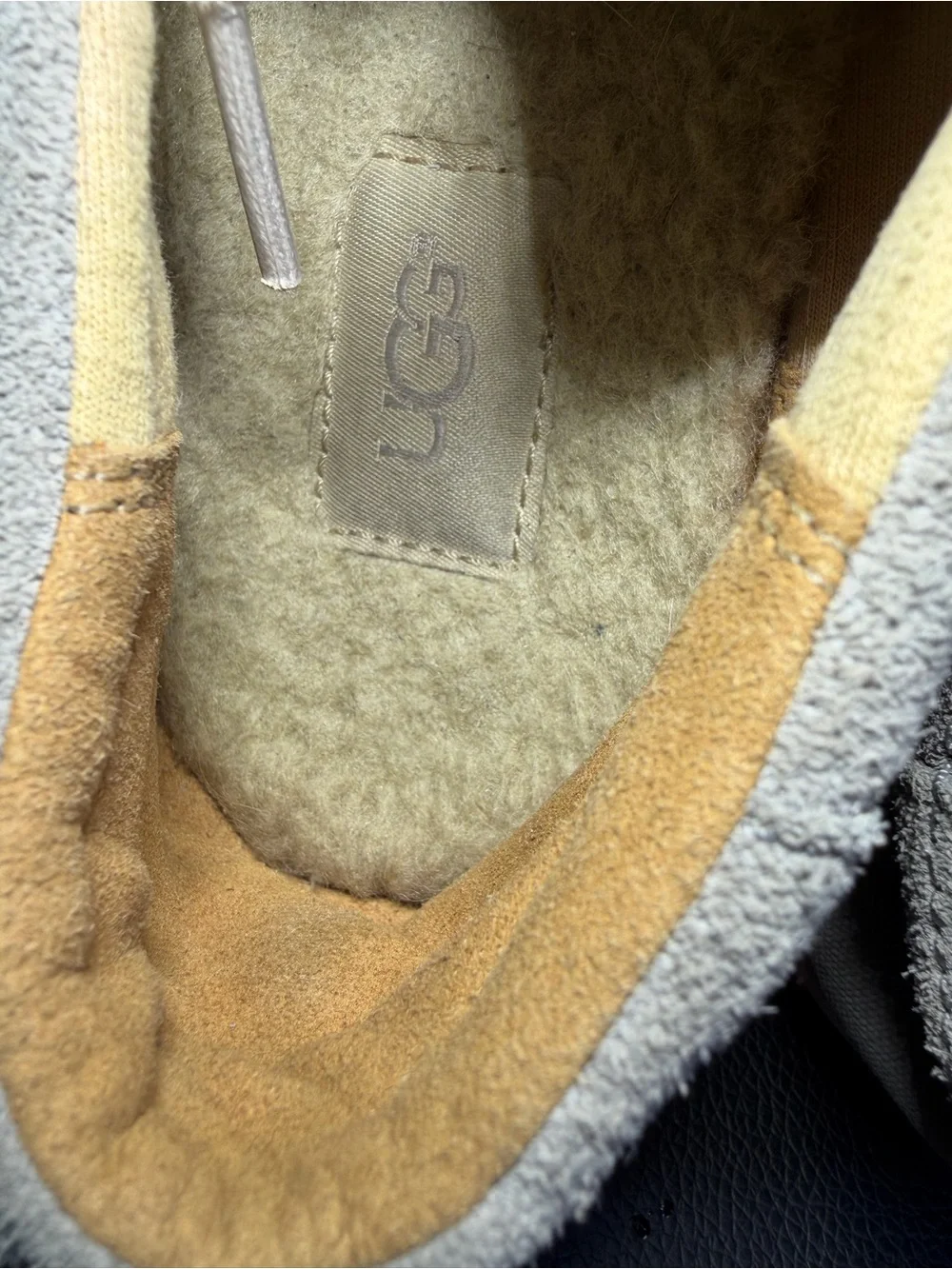 UGG Catton Boat Shoe Lace-Up Men Pewter Size 9.5 Warm Version